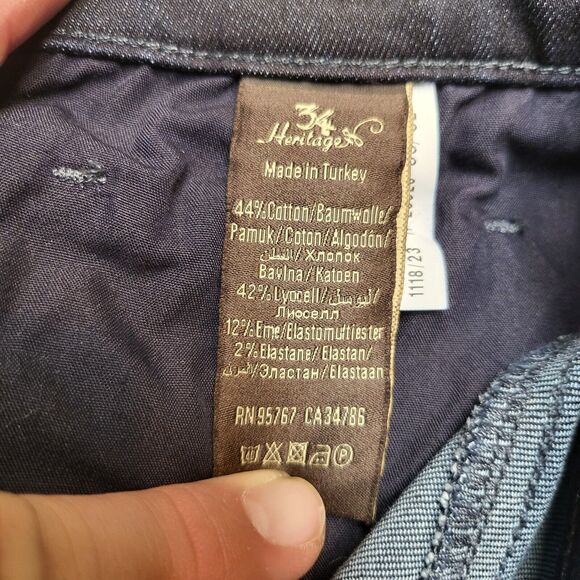 NWT 34 Heritage Jeans Mens 34x32 Charisma Straight Leg Dark Wash Stretch - Picture 5 of 11